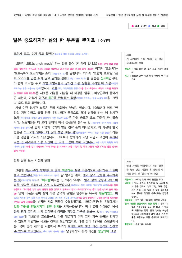 4-1 사회와 문화를 판단하는 읽기와 쓰기_일은 중요하지만 삶의 한 부분일 뿐이죠_작품분석_preview_2