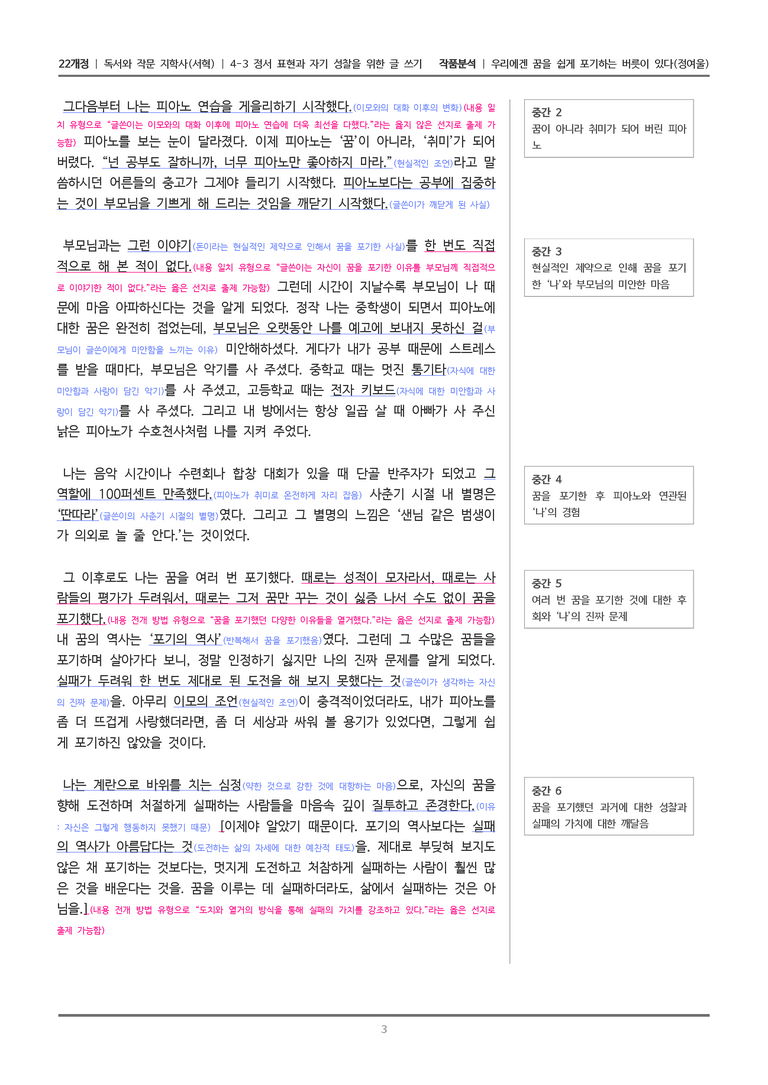 4-3 정서 표현과 자기 성찰을 위한 글 쓰기_우리에겐 꿈을 쉽게 포기하는 버릇이 있다_작품분석_preview_3