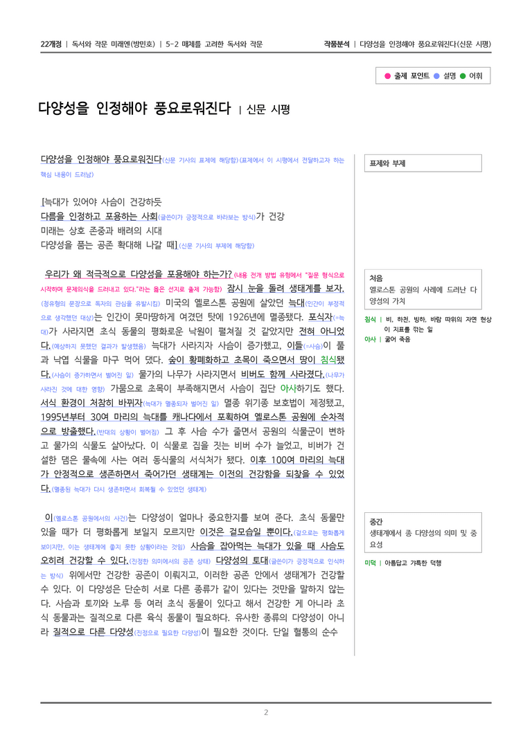 매체를 고려한 독서와 작문_다양성을 인정해야 풍요로워진다_작품분석_preview_2