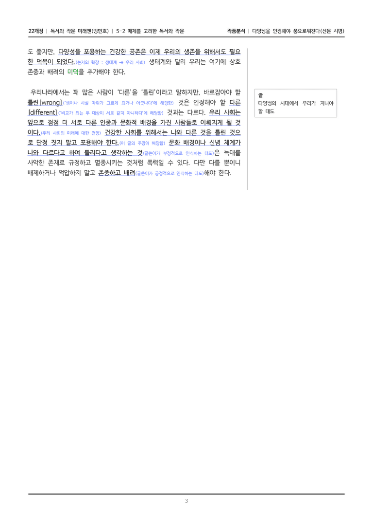 매체를 고려한 독서와 작문_다양성을 인정해야 풍요로워진다_작품분석_preview_3