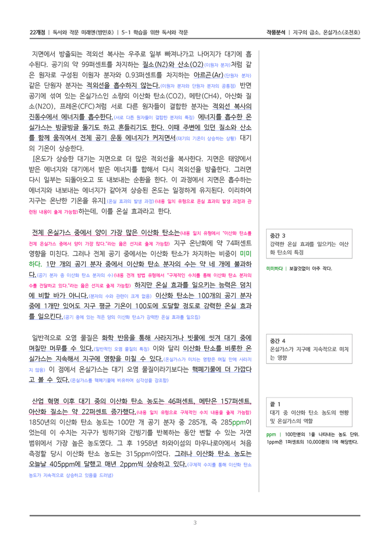 5-1 학습을 위한 독서와 작문_기구의 급소, 온실가스_작품분석_preview_3