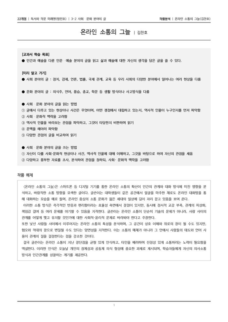 사회·문화 분야의 글_온라인 소통의 그늘_작품분석_preview_1