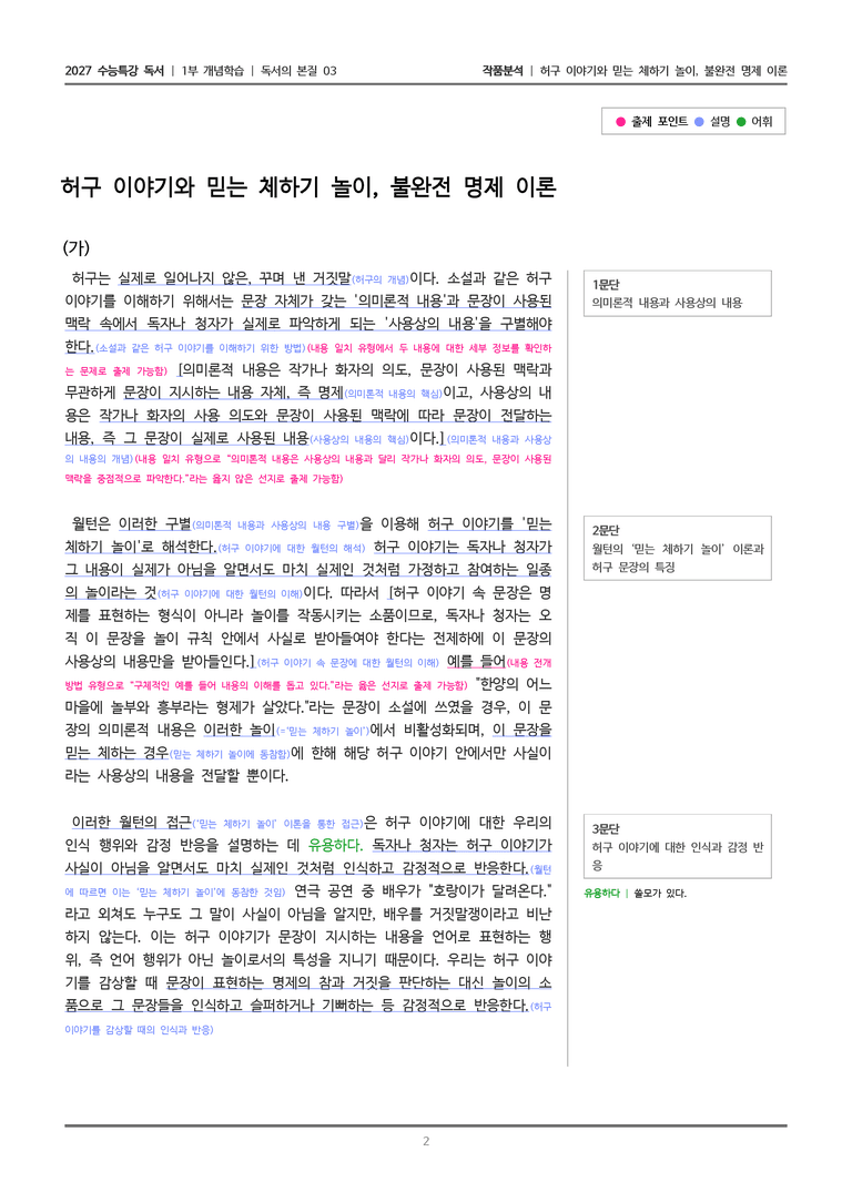1-3 허구 이야기와 믿는 체하기 놀이, 불완전 명제 이론_작품분석_preview_2