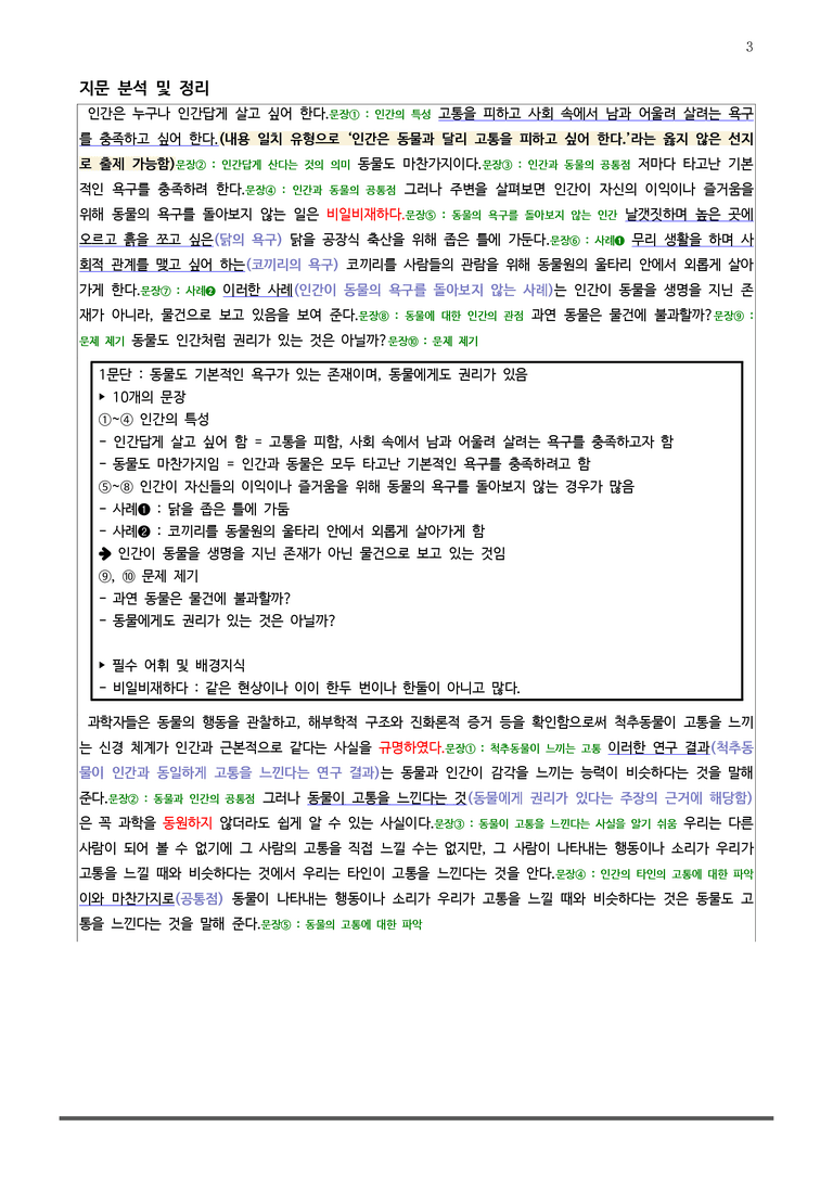 4-1 비판적 읽기와 주체적 수용_동물도 권리가 있을까_작품분석 _preview_3