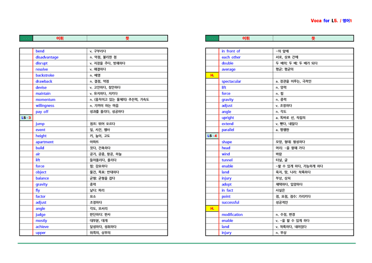 영어1 동아(박용예) - 5과 어휘 by ACE_preview_2