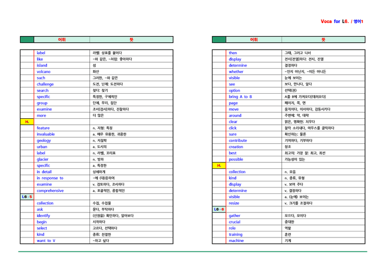 영어1 동아(박용예) - 6과 어휘 by ACE_preview_4