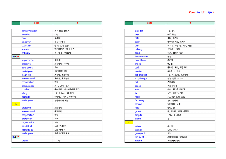 영어1 천재(강상구) - 4과 어휘 by ACE_preview_3