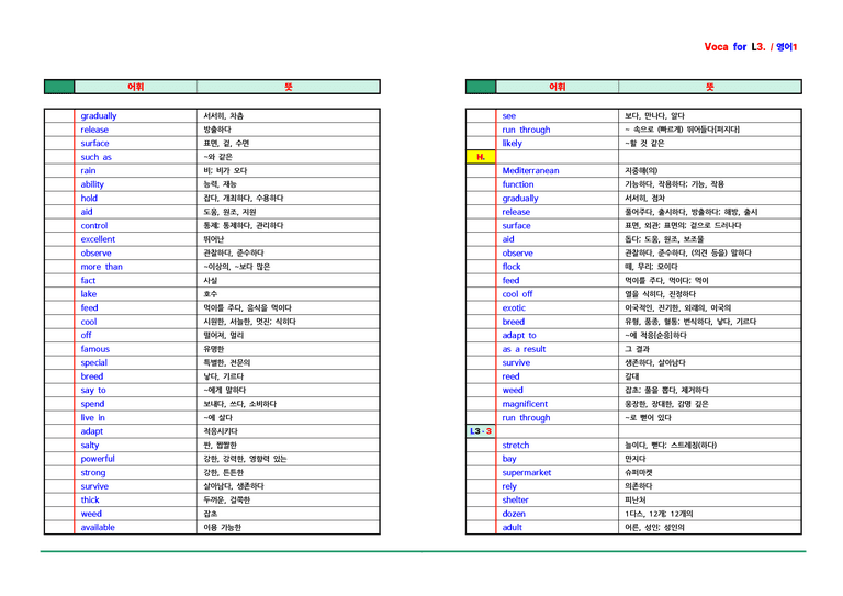 영어1 천재(조수경) - 3과 어휘 by ACE_preview_2