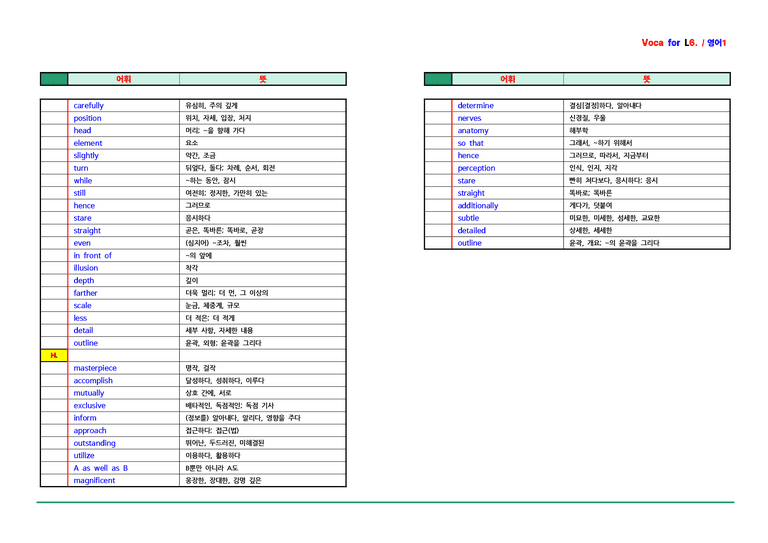 영어1 천재(조수경) - 6과 어휘 by ACE_preview_5
