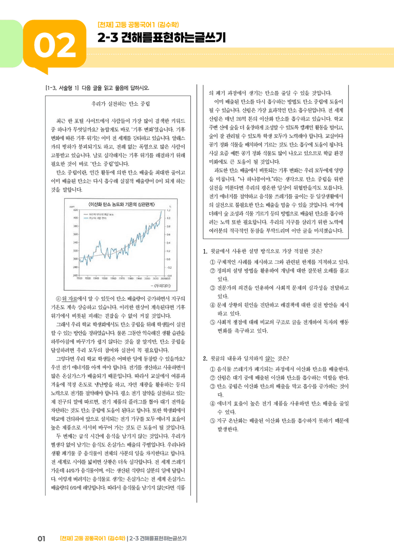 2-3 견해를 표현하는 글쓰기_기출 적중 문제01_preview_1