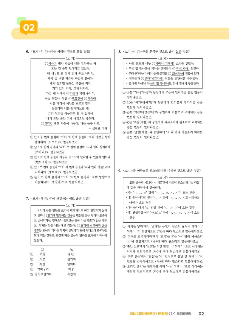 2-1 음운의 변동_기출 적중 문제02_preview_2