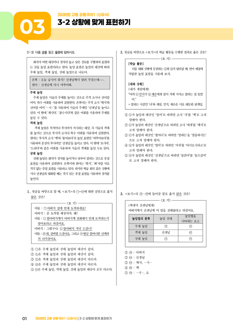 3-2 상황에 맞게 표현하기_기출 적중 문제01_preview_1