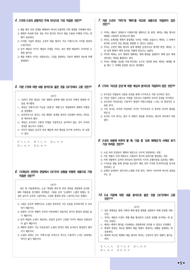 [2027 수능특강 독서] 적용학습 주제통합 06 예술 형식과 매체_분석+문제_preview_5
