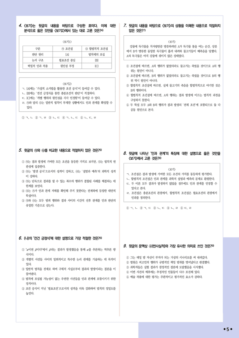 [2027 수능특강 독서] 적용학습 주제통합 09 형사법상의 인과 관계 개념_분석+문제_preview_5