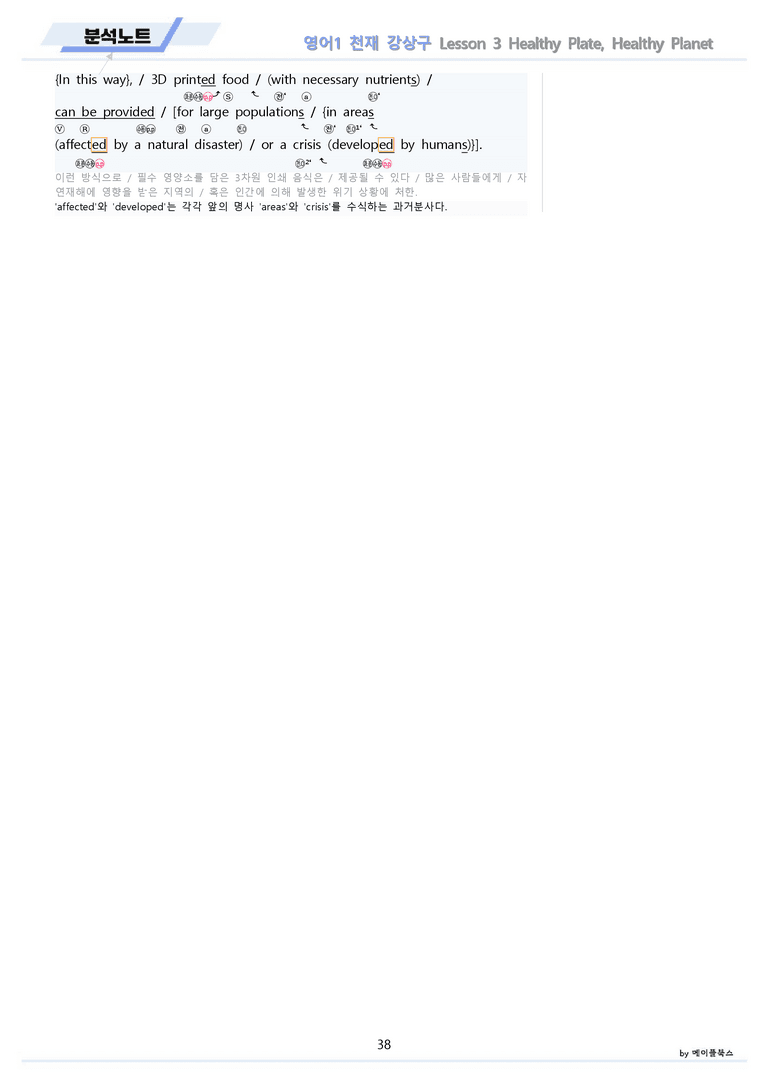 영어1 천재 강상구 분석노트 전체통합 할인 22년 개정 by 메이플북스_preview_38