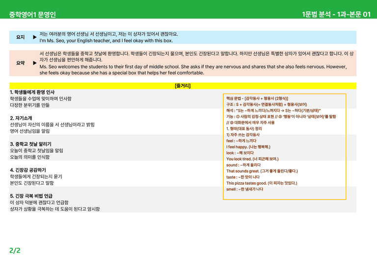 2022 개정 중1 미래엔 문영인 - 1-2과상세분석 by 시드 잉글리쉬_preview_2