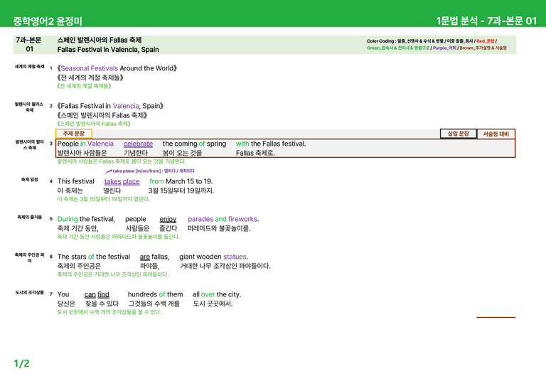 2022 개정 중2 동아 윤정미 - 7-8과상세분석 R1 by 시드 잉글리쉬_preview_1