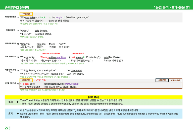 2022 개정 중2 동아 윤정미 - 7-8과상세분석 R1 by 시드 잉글리쉬_preview_46