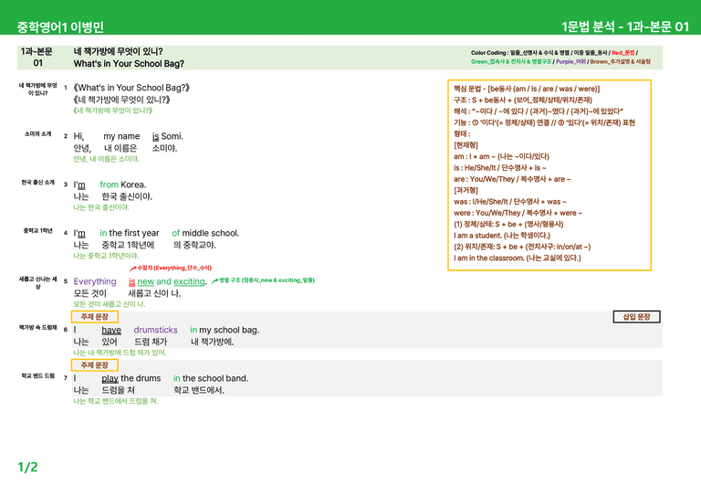 2022 개정 중1 동아 이병민 - 1-2과상세분석 by 시드 잉글리쉬_preview_1