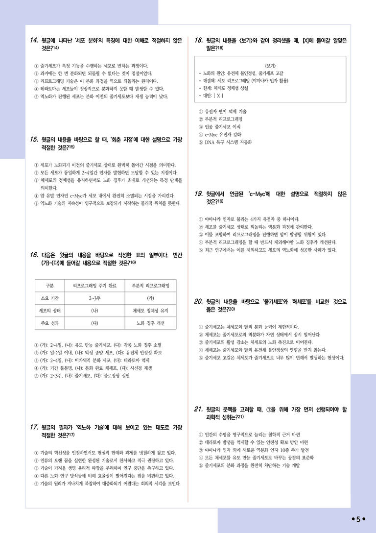 [2027 수능특강 독서] 실전학습2-4 역노화 기술_분석+문제_preview_5