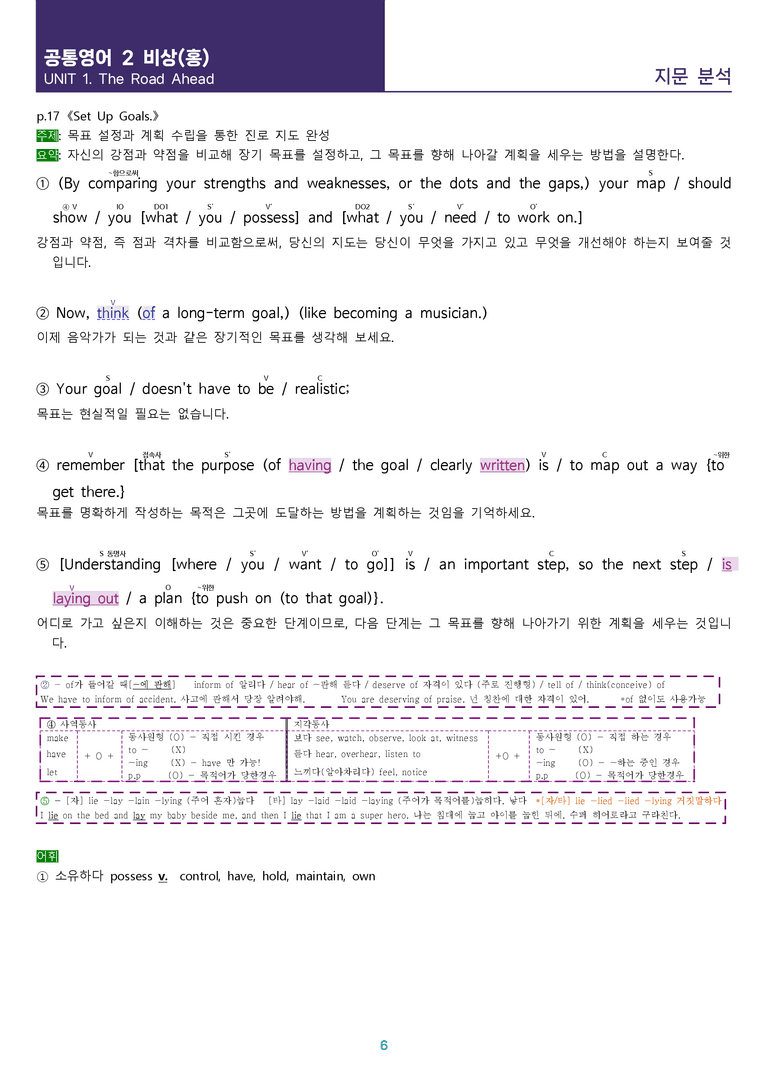 [핵심! 적중 예상] 공통영어 2 비상(홍) 1과 본문분석_preview_6