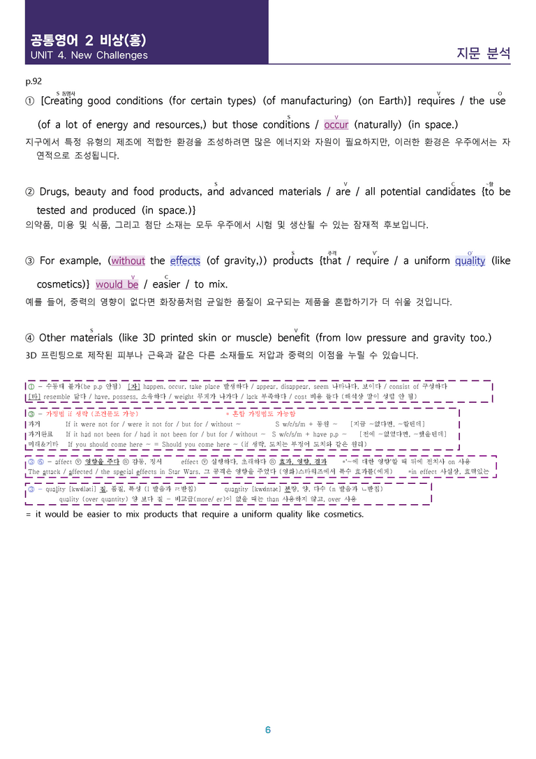 [핵심! 적중 예상] 공통영어 2 비상(홍) 4과 본문분석_preview_6