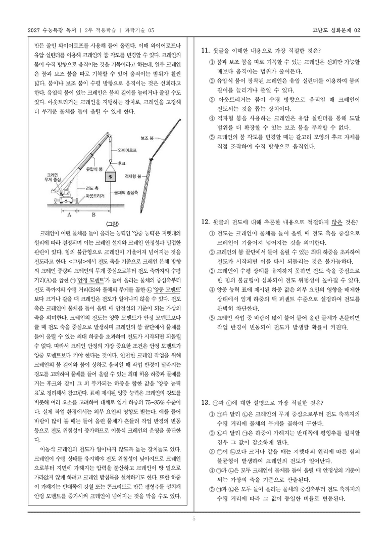 [2027 수능특강 독서] 적용학습 과학기술 05 이동식 크레인_고난도심화문제02_preview_5