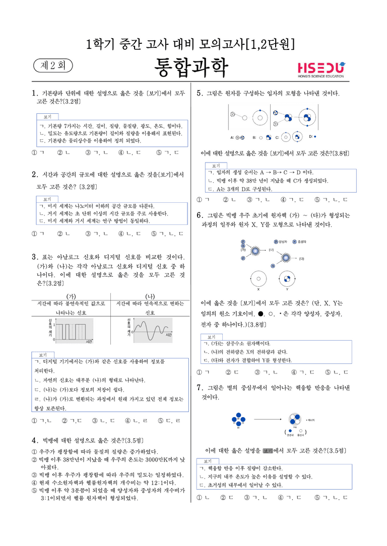 1학기 중간고사 대비 파이널 모의고사(1,2단원)_2회_preview_1
