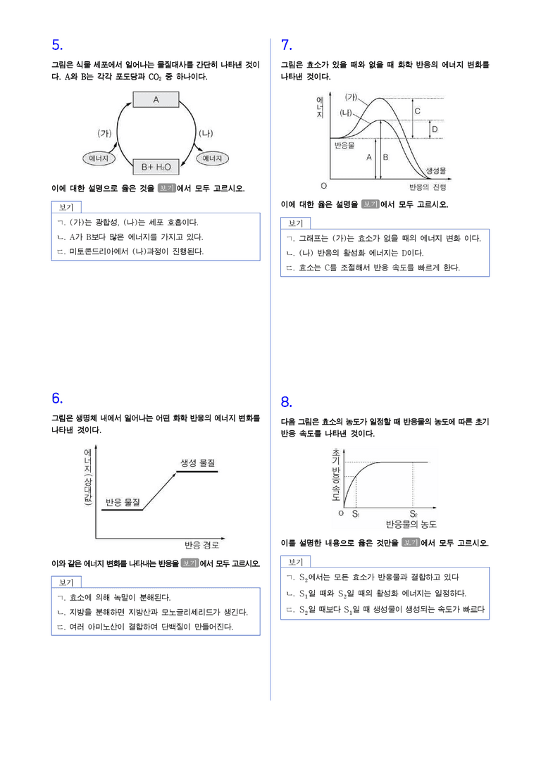3-6 생명 시스템과 화학 반응 | STEP2 최다빈출대표유형_preview_2