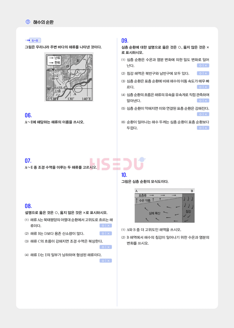 1-2 해수의 순환 | STEP1 개념확인문제_preview_2