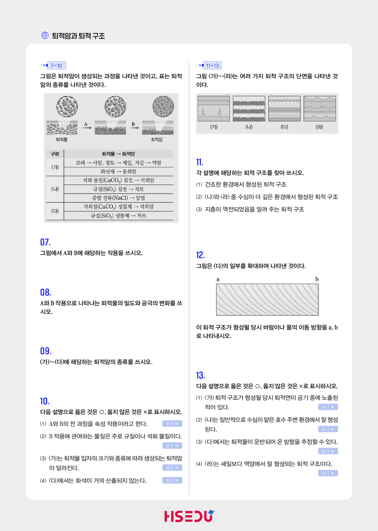 2-2 퇴적암과 퇴적구조 | STEP1 개념확인문제_preview_2