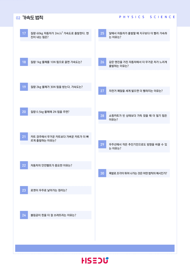 1-2 가속도의 법칙 | STEP1 개념확인문제(단답형)_preview_2