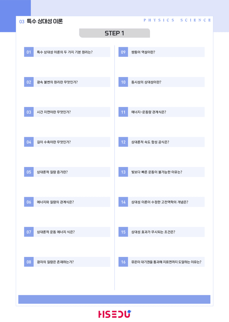 3-7 특수 상대성 이론 | STEP1 개념확인문제_preview_1