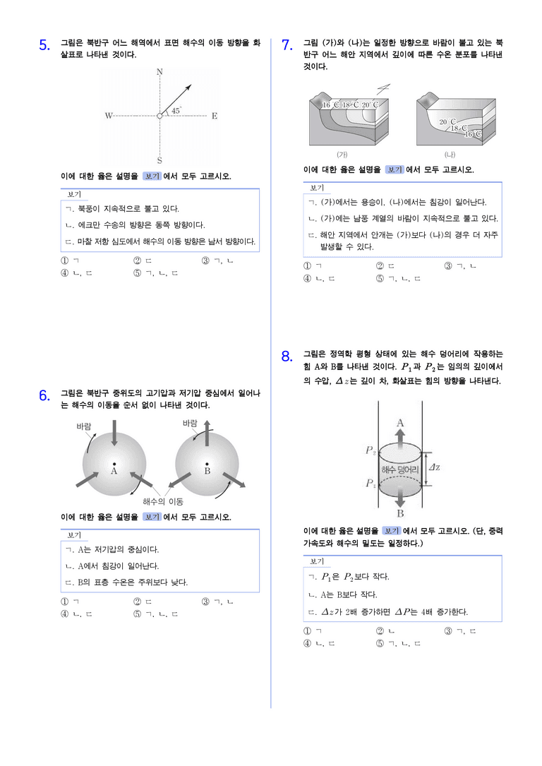 2-1 해수를 움직이는 힘 | STEP2 최다빈출대표유형_preview_2