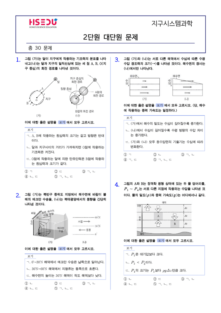 2단원 해수의 운동 | STEP5 대단원실전모의고사_preview_1