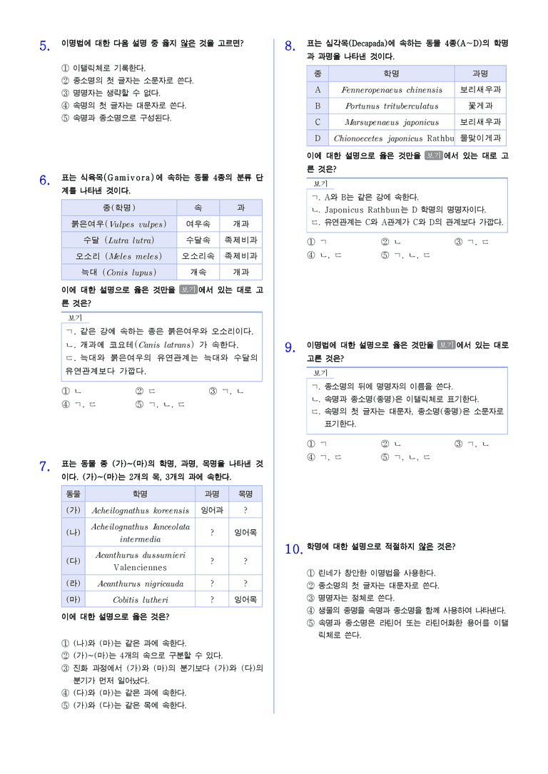 3-3 생물 분류 체계 | STEP2 최다빈출대표유형_preview_2