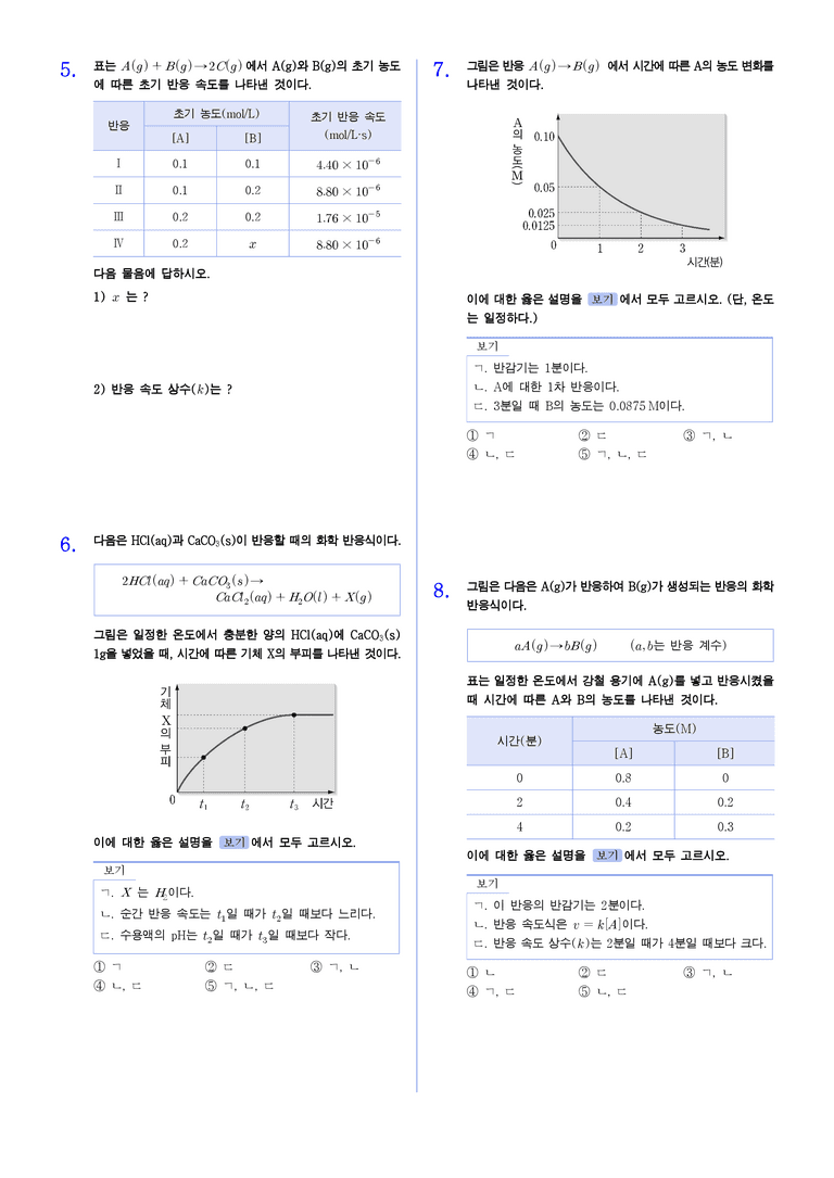 4-1 화학 반응 속도 | STEP2 최다빈출대표유형_preview_2