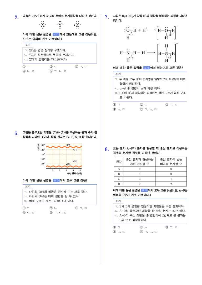 2-4 전자쌍반발이론과 분자 구조 | STEP2 최다빈출대표유형_preview_2