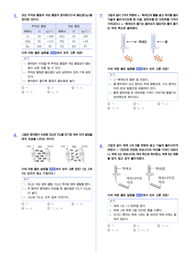 2-5 분자구조에 따른 물질의 성질 | STEP2 최다빈출대표유형_preview_2