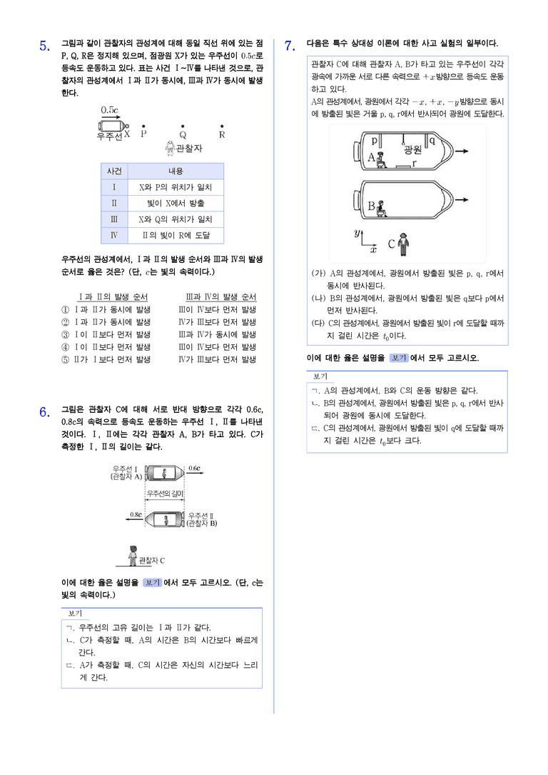 3-5 특수 상대성 이론 | STEP2 최다빈출대표유형_preview_2