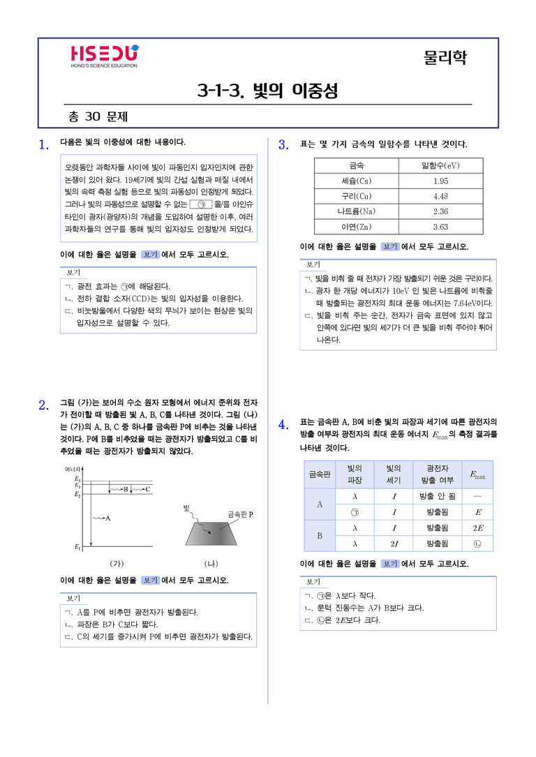 3-3 빛의 이중성 | STEP2 최다빈출대표유형_preview_1