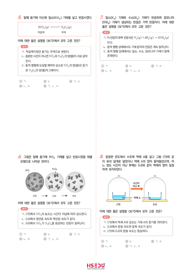 3-1 가역반응과 화학평형 | STEP2 최다빈출대표유형_preview_2