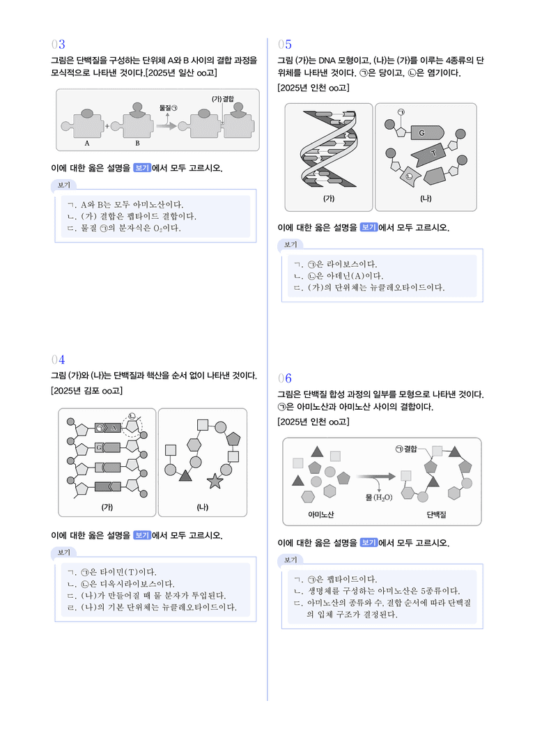 2-6 생명체 구성 물질의 규칙성 | STEP3 최신기출변형_preview_2