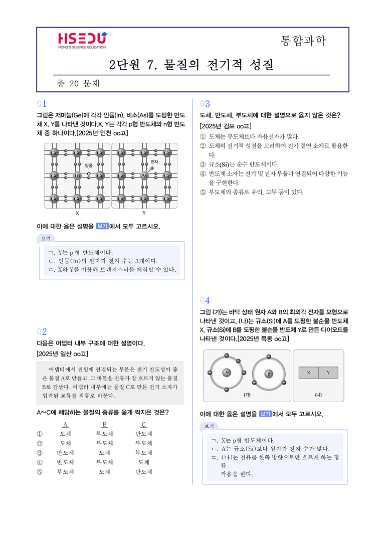 2-7 물질의 전기적 성질 | STEP3 최신기출변형_preview_1