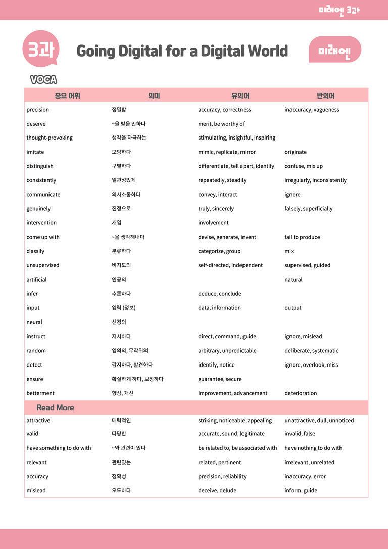 영어1-미래엔_3과-분석본+수업용+한줄해석 by 위메북_preview_3