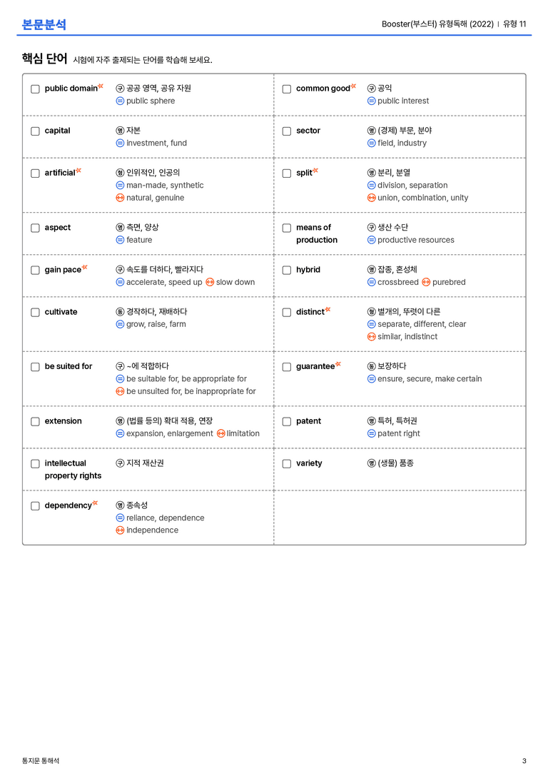 Booster(부스터) 유형독해 (2022) 유형 11 본문분석_preview_3