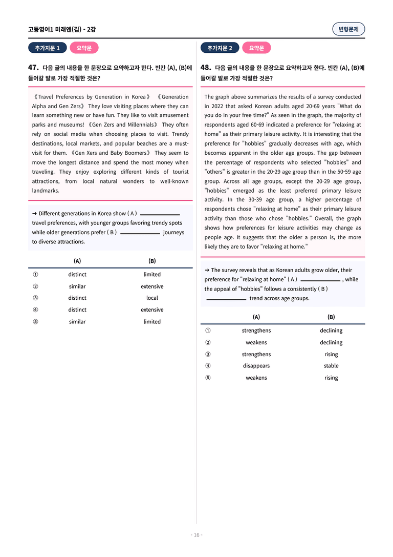 🩷[영어1] 미래엔(김) 2과 변형문제 (118제) by 대치동시크릿🩷_preview_16