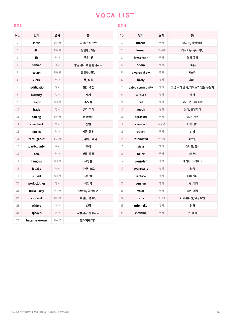 🩷[공통1] 천재(조) 2과 지문분석+단어장+파이널체크🩷 by 대치동 시크릿_preview_41