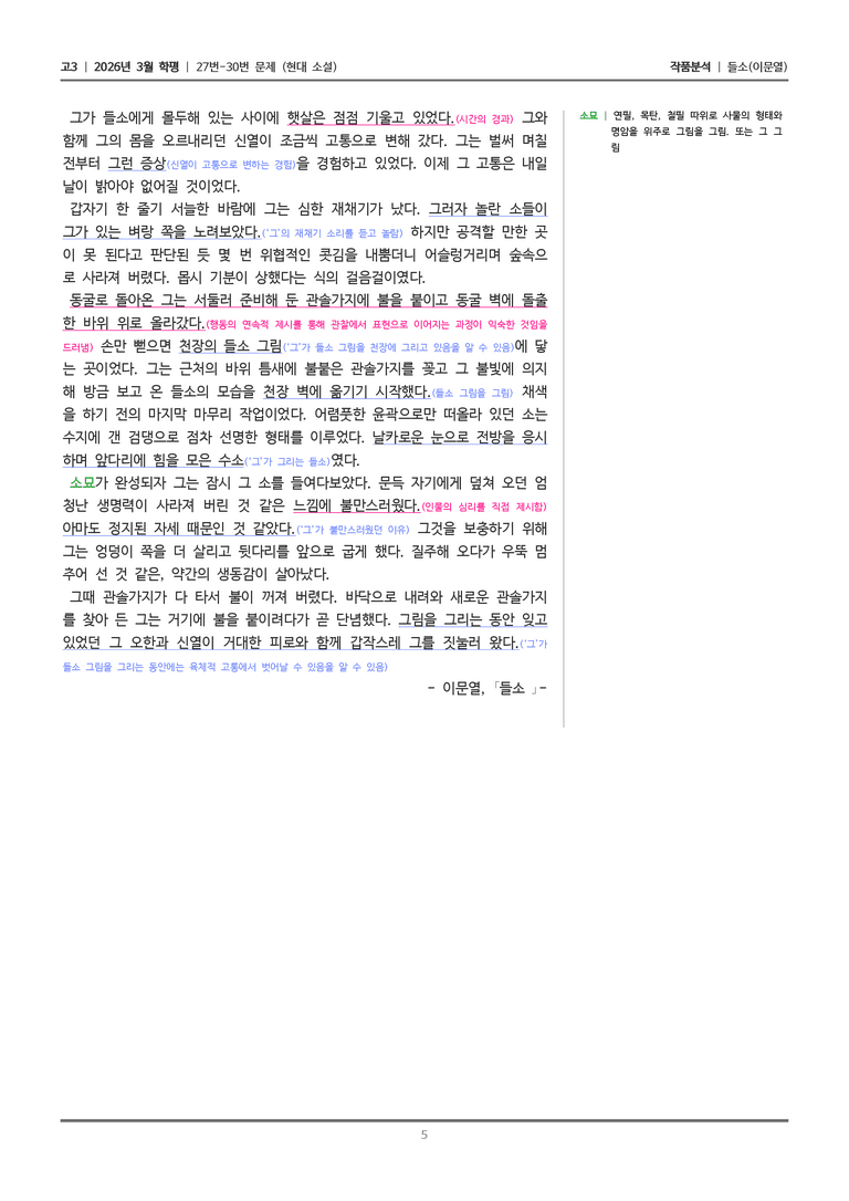 [고3] 2026년 3월 학평 27-30번 (현대 소설)_작품분석_preview_5