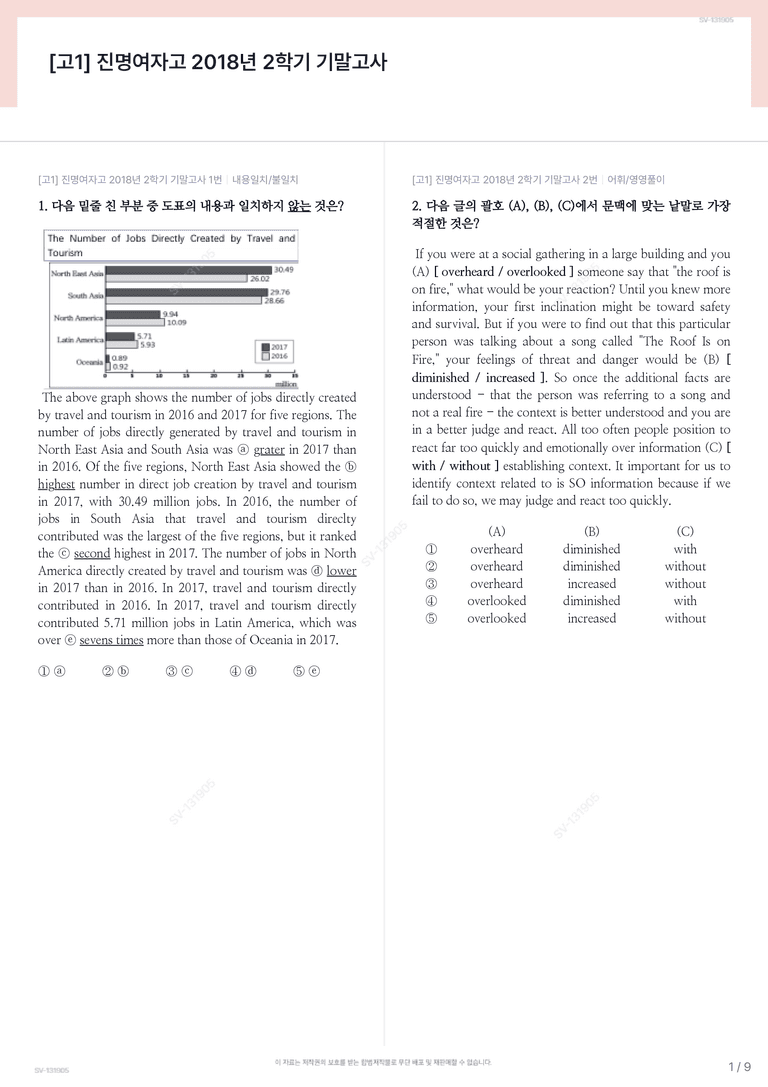 [고1] 진명여자고 2018년 2학기 기말고사_preview_1